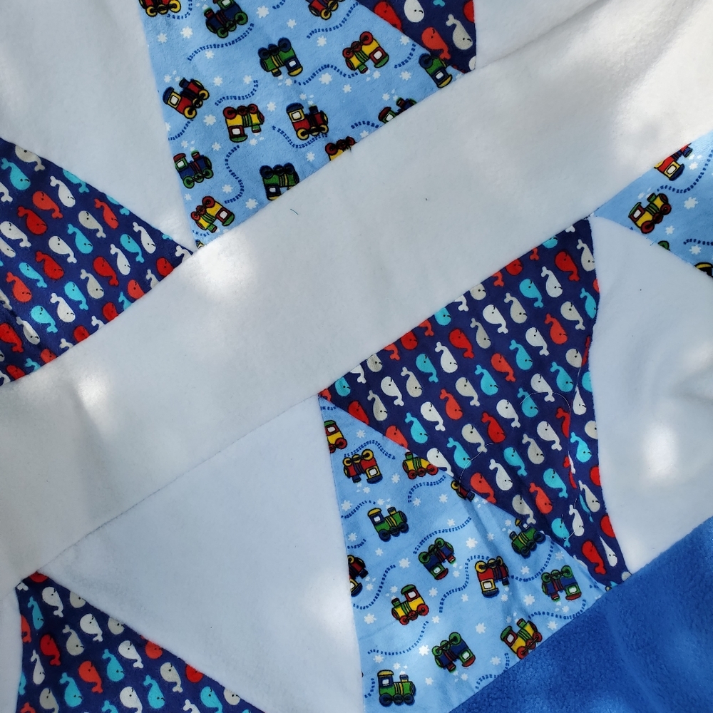 Fleece Baby Blanket- "Baby Blues"